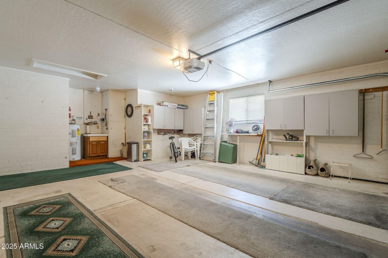 Double Garage with cabinets