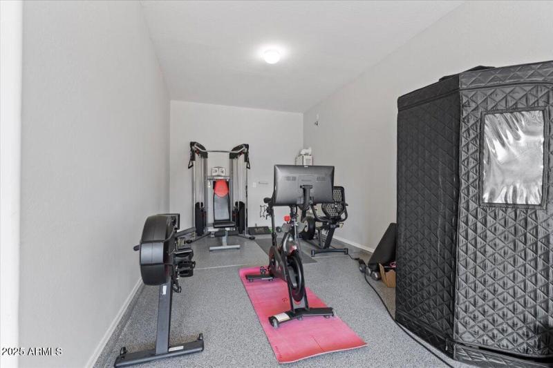 Workout Area in Garage