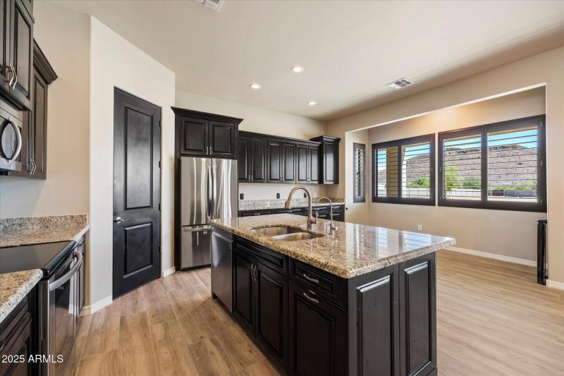 Kitchen, pantry, island