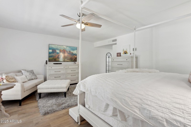 Spacious primary bedroom