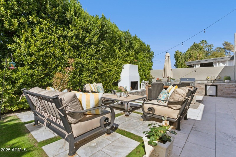 Fireplace for cool evenings