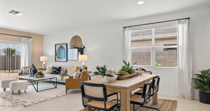 Mockingbird dining living, Model Home