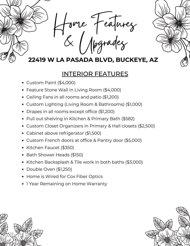 Interior Upgrades List