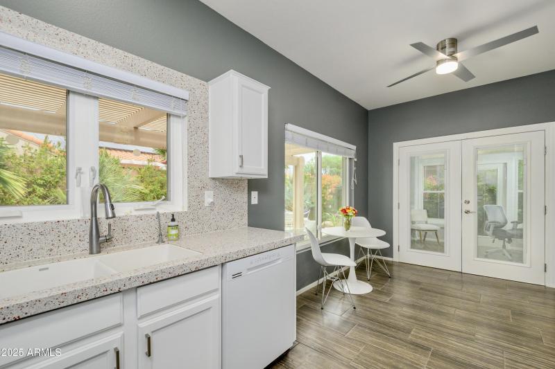 Modern Kitchen with White Cabinetry
