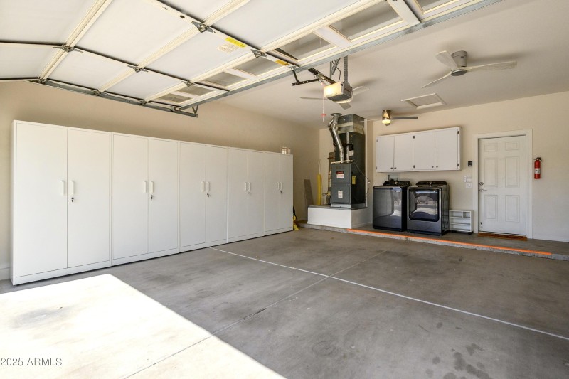 Garage with Built-In Storage