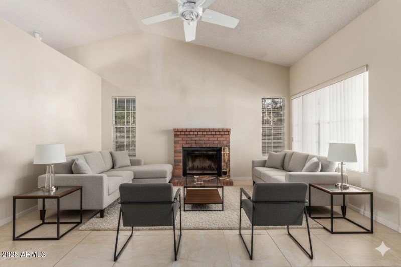 Living Room with entrance to office