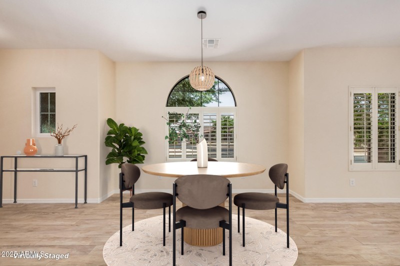 Virtually Staged Breakfast Nook