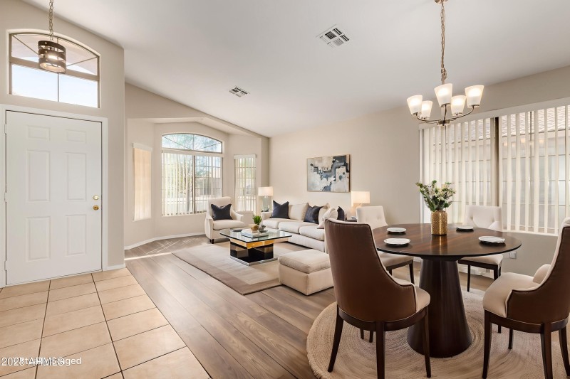 Virtually Staged Formal Living Room and