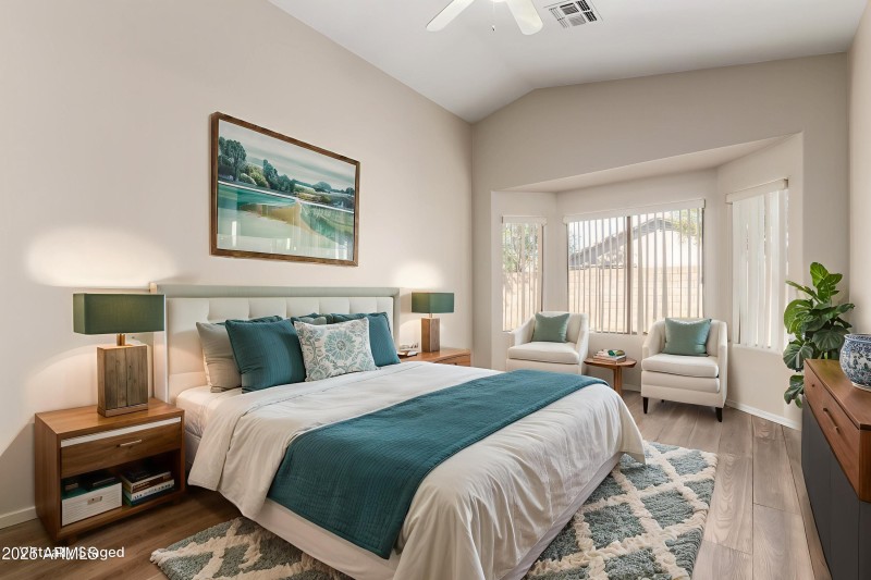 Virtually Staged Primary Bedroom