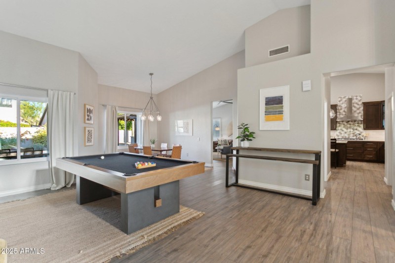 Pool table in great room