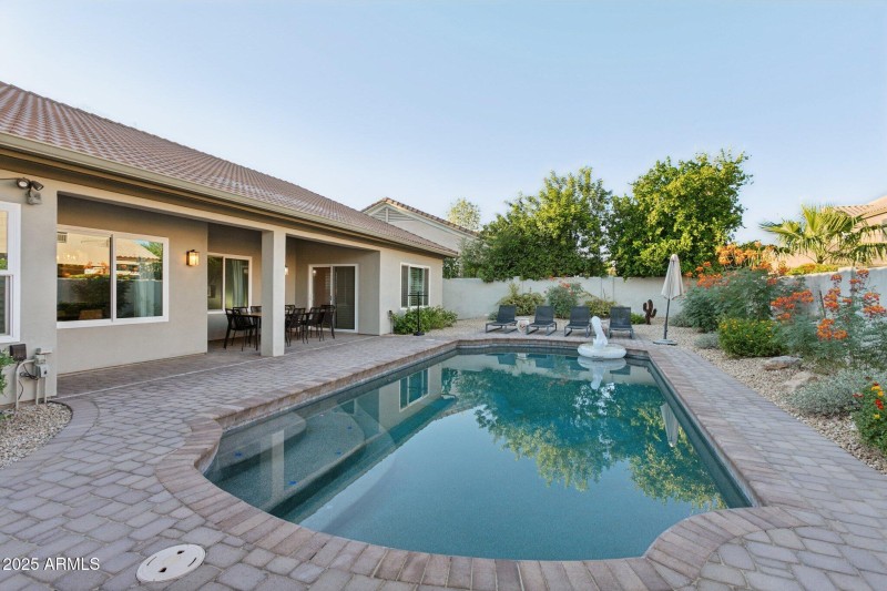 Lovely yard with paver patios