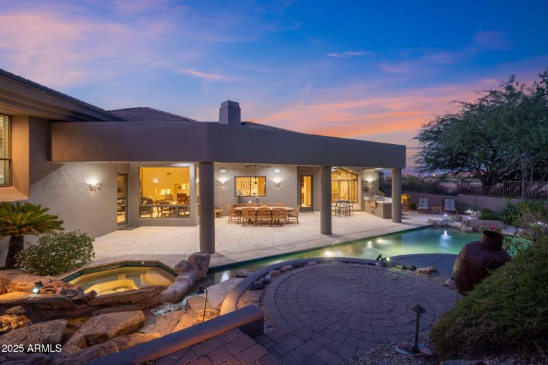 BACKYARD + POOL (SUNSET)