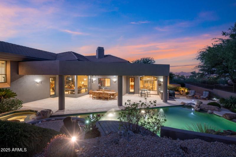 BACKYARD, POOL, AND MTN VIEWS (SUNSET)