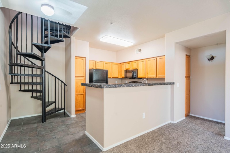 Great Room toward Kitchen and Stairs