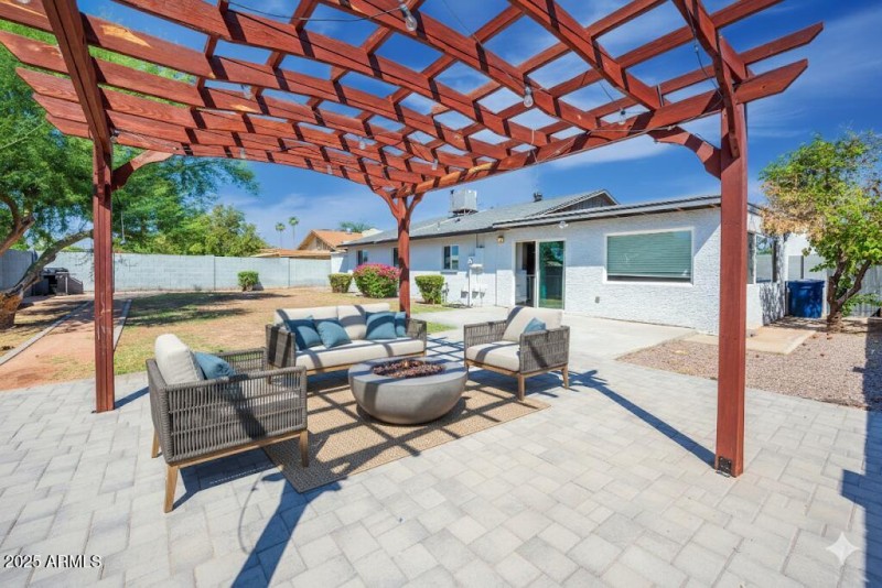 Staged Backyard Patio