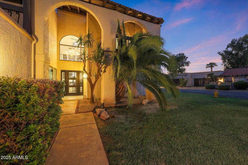 Modern Front Door with Modern Lighting