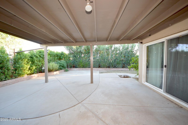 Backyard Coverd Patio Front View