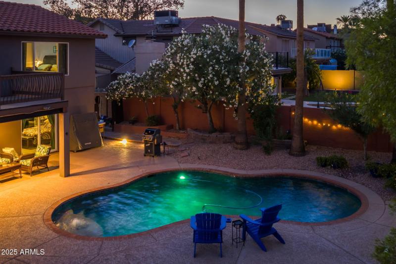 North facing backyard