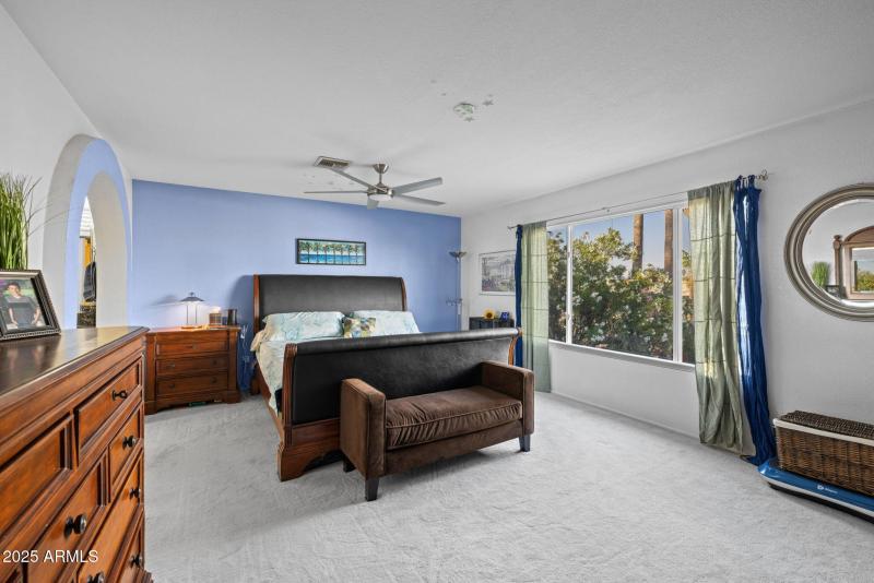 Primary Bedroom with door to deck