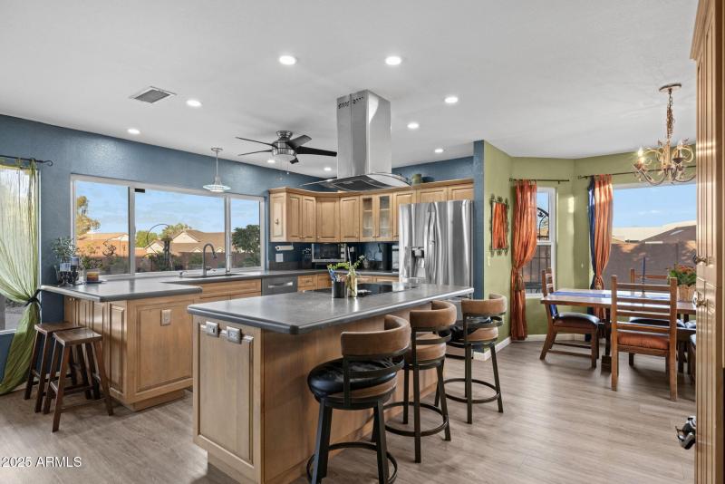 Kitchen remodeled to open living space