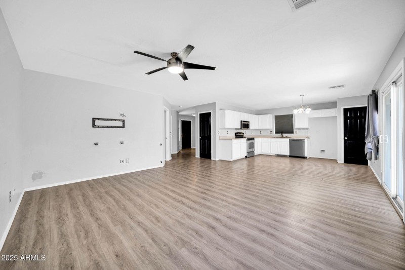 Open concept floor plan