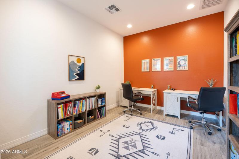 office/playroom/den at front entrance