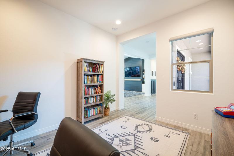 office/playroom/den at front entrance