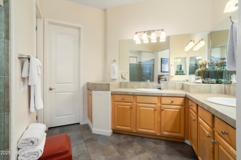 TILED COUNTERTOPS, BACKSPLASH & SHOWER