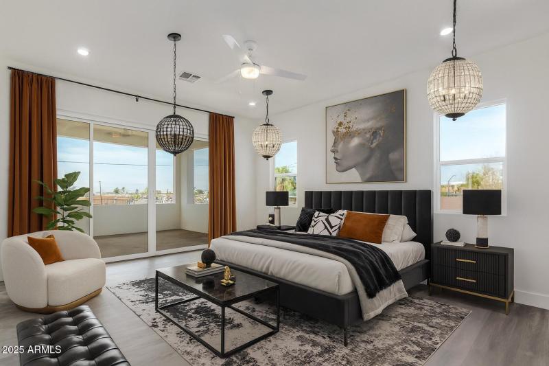 master bedroom virtually staged