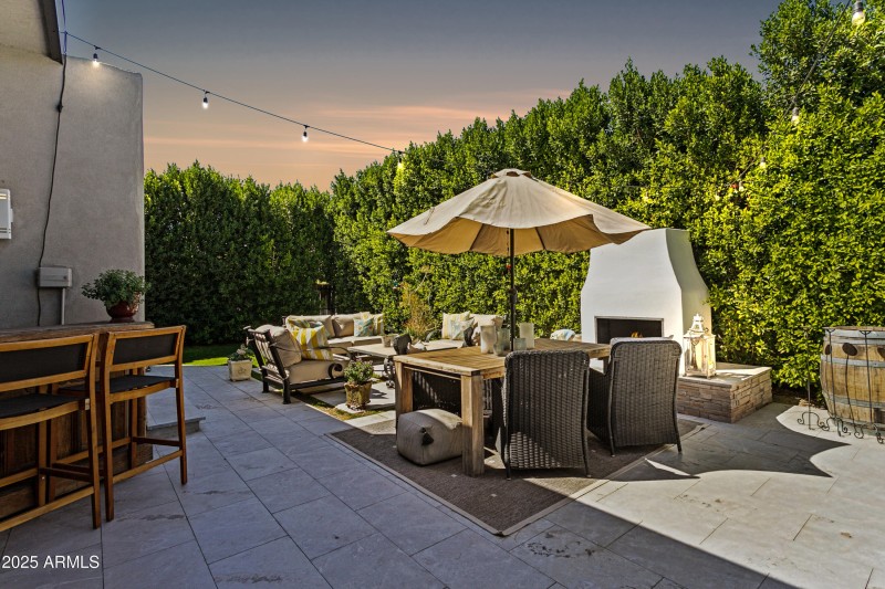 Twilight on the patio