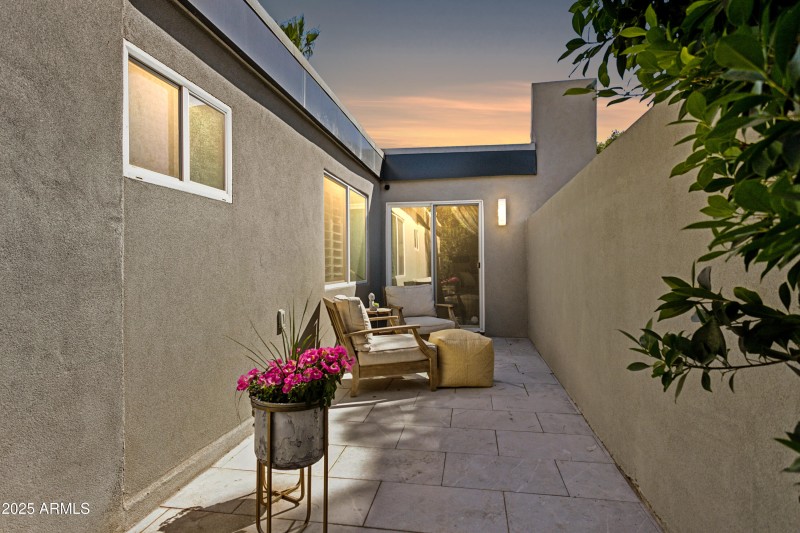 Private patio off guest bedroom