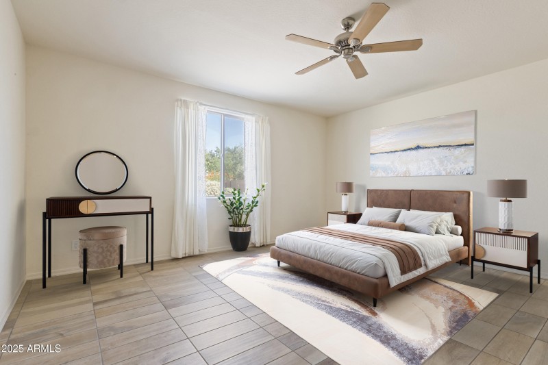 Virtually Staged Primary Bedroom