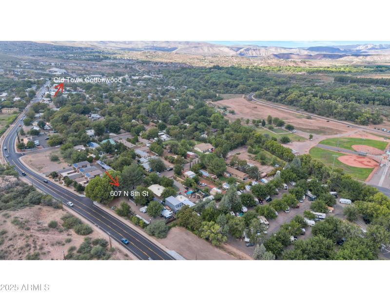 Aerial Walking distance to Old Town