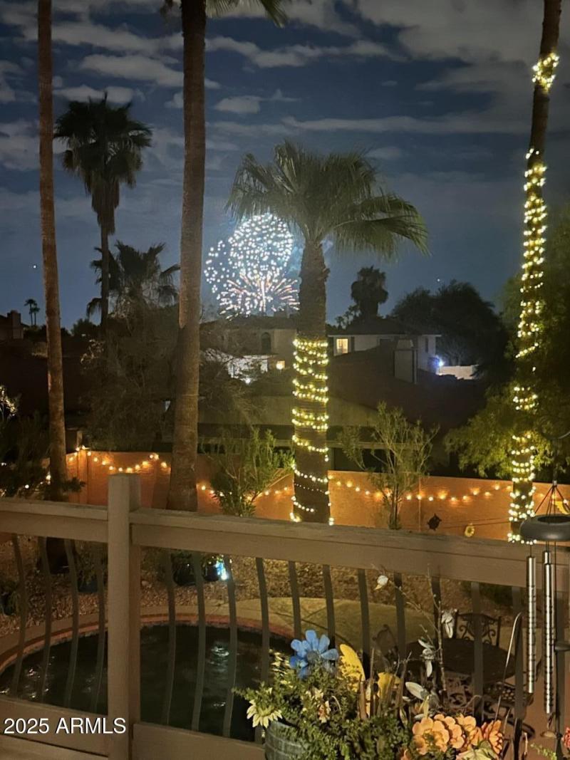 Fireworks from your perch!