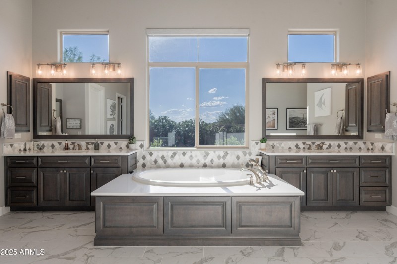 Bright Master Bath with Panoramic Views