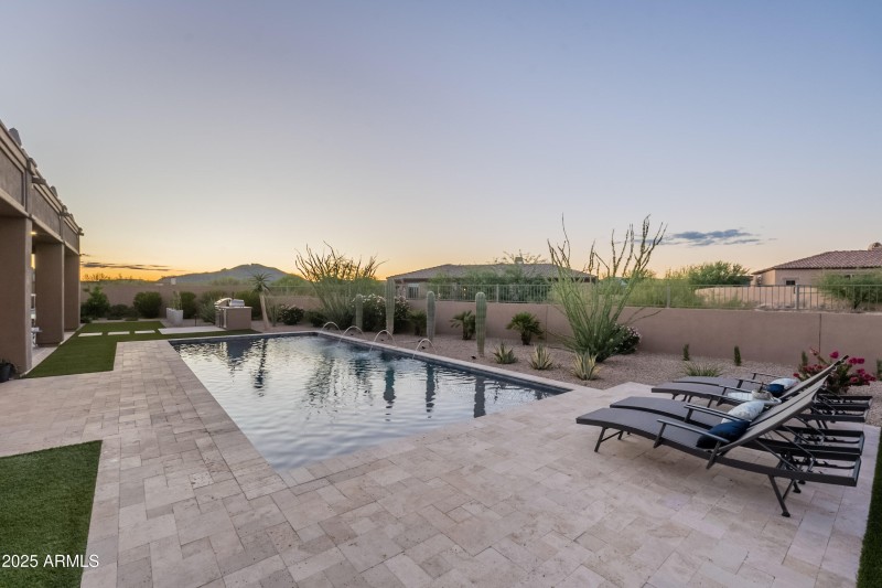 Sunset Poolside Paradise