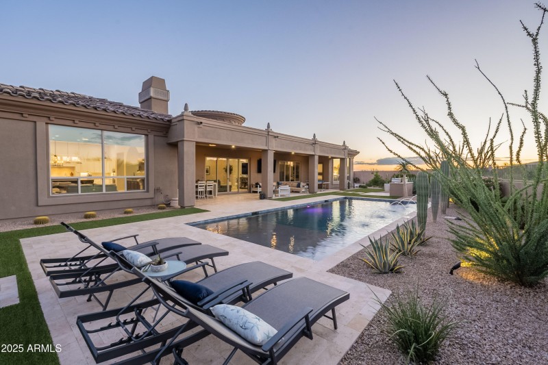 Desert Oasis at Sunset