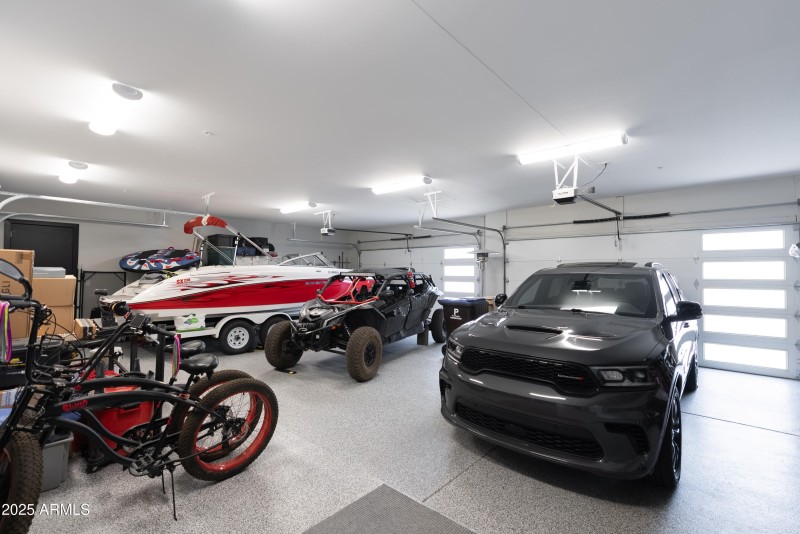 one garage half has rear door