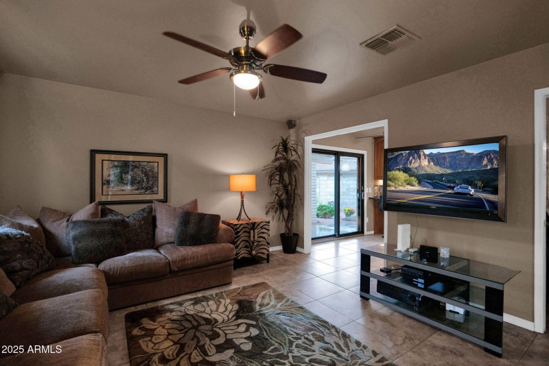 Family room open to kitchen