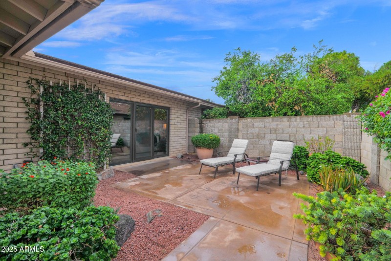 Lush patio off Primary suite