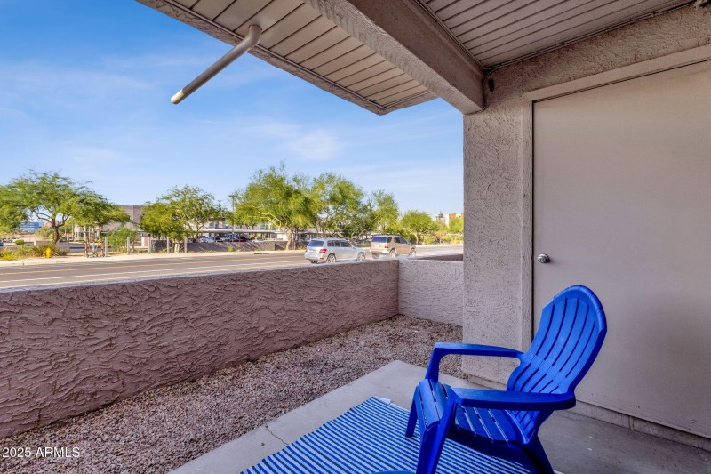 Private storage off patio