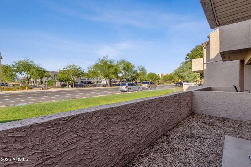 Street view from patio facing East