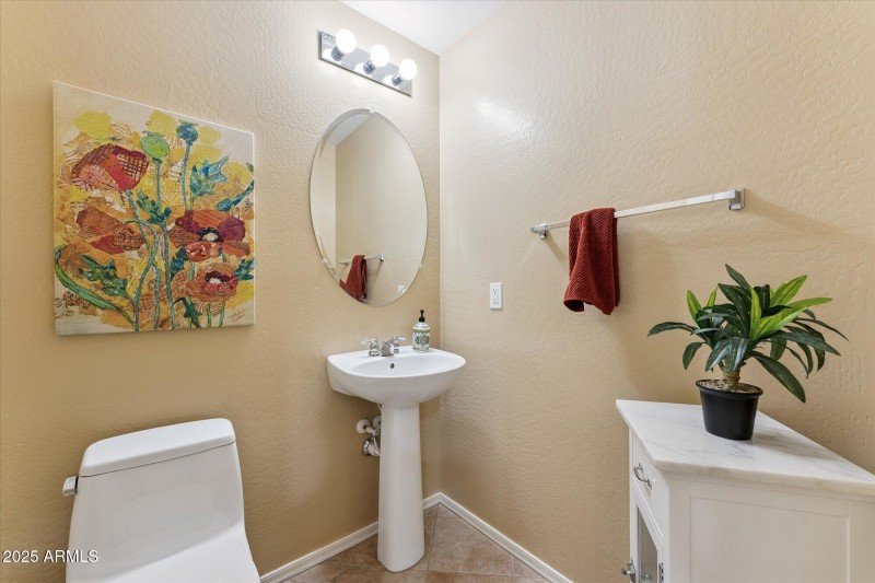 Downstairs powder room