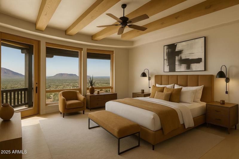 Virtually Staged Primary Bedroom