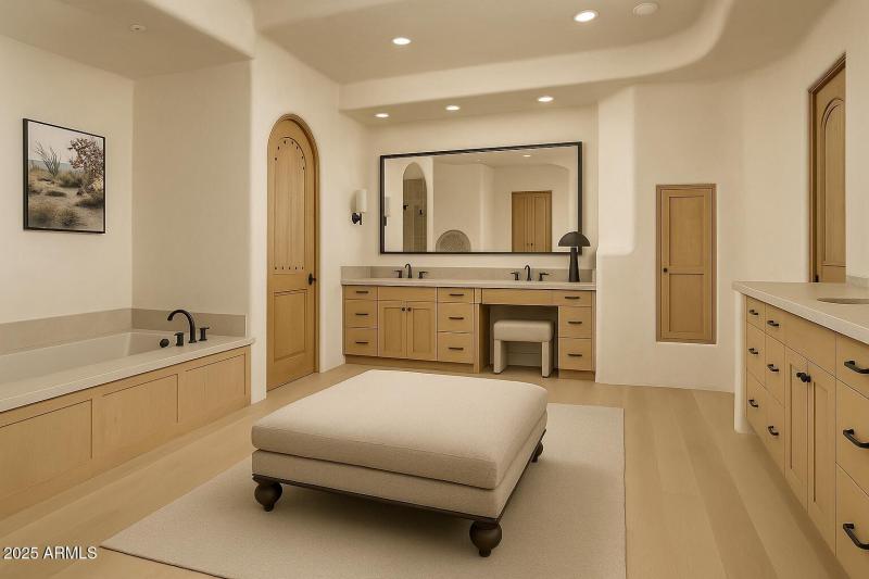 Virtually Staged Primary Bathroom