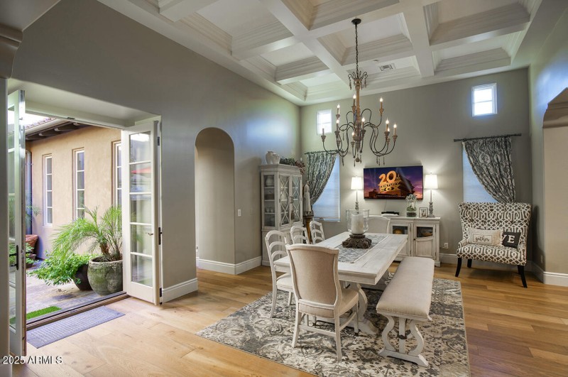 Dining Open to Center Courtyard