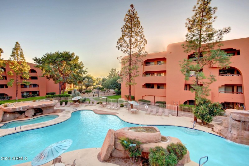 View of Clubhouse Pool from Balcony