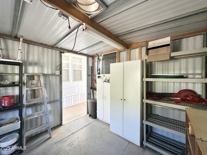 SHED ENTRY/MORE STORAGE CABINETS