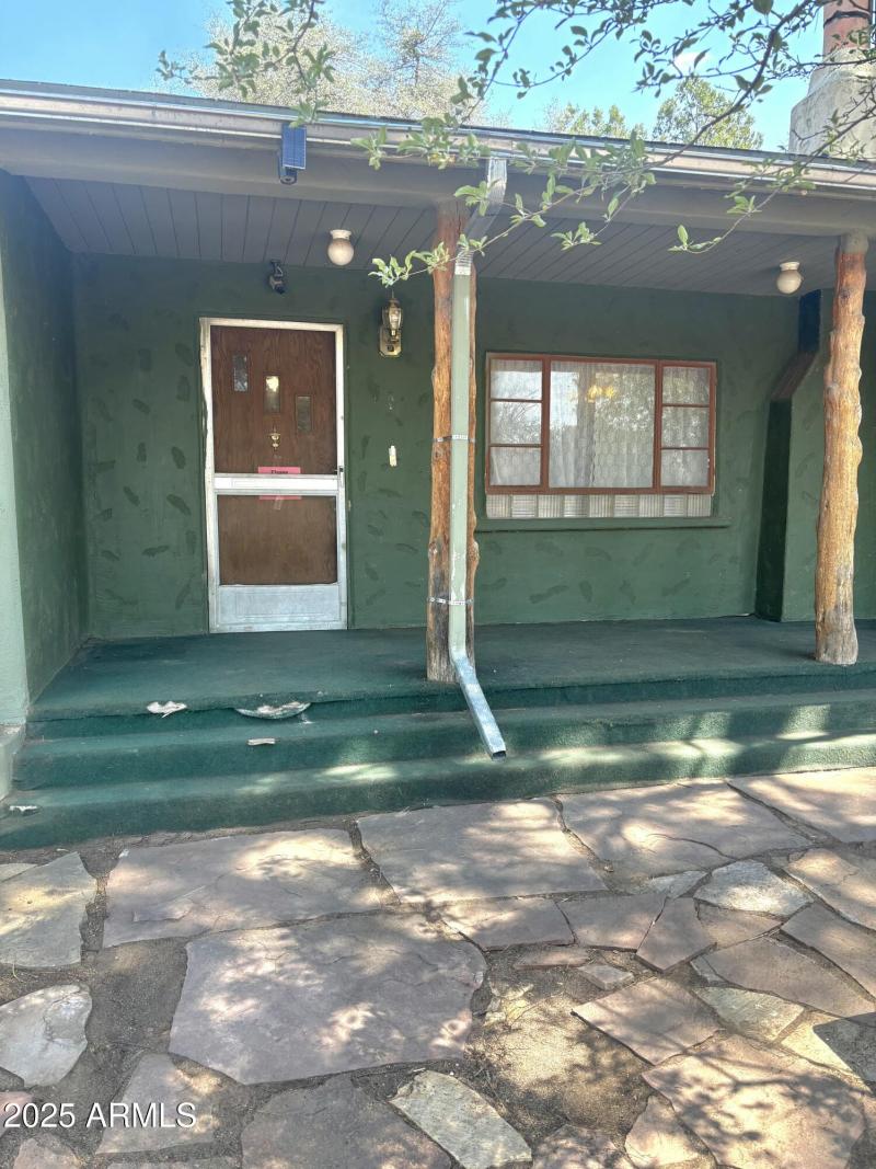 Front Covered Porch & Chimney