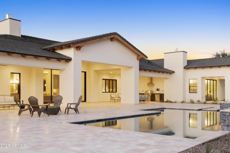 BACK PATIO AT TWILIGHT